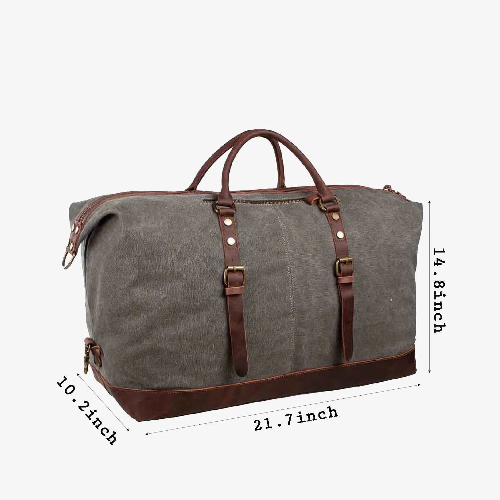 60L Canvas Weekender Duffle Bag