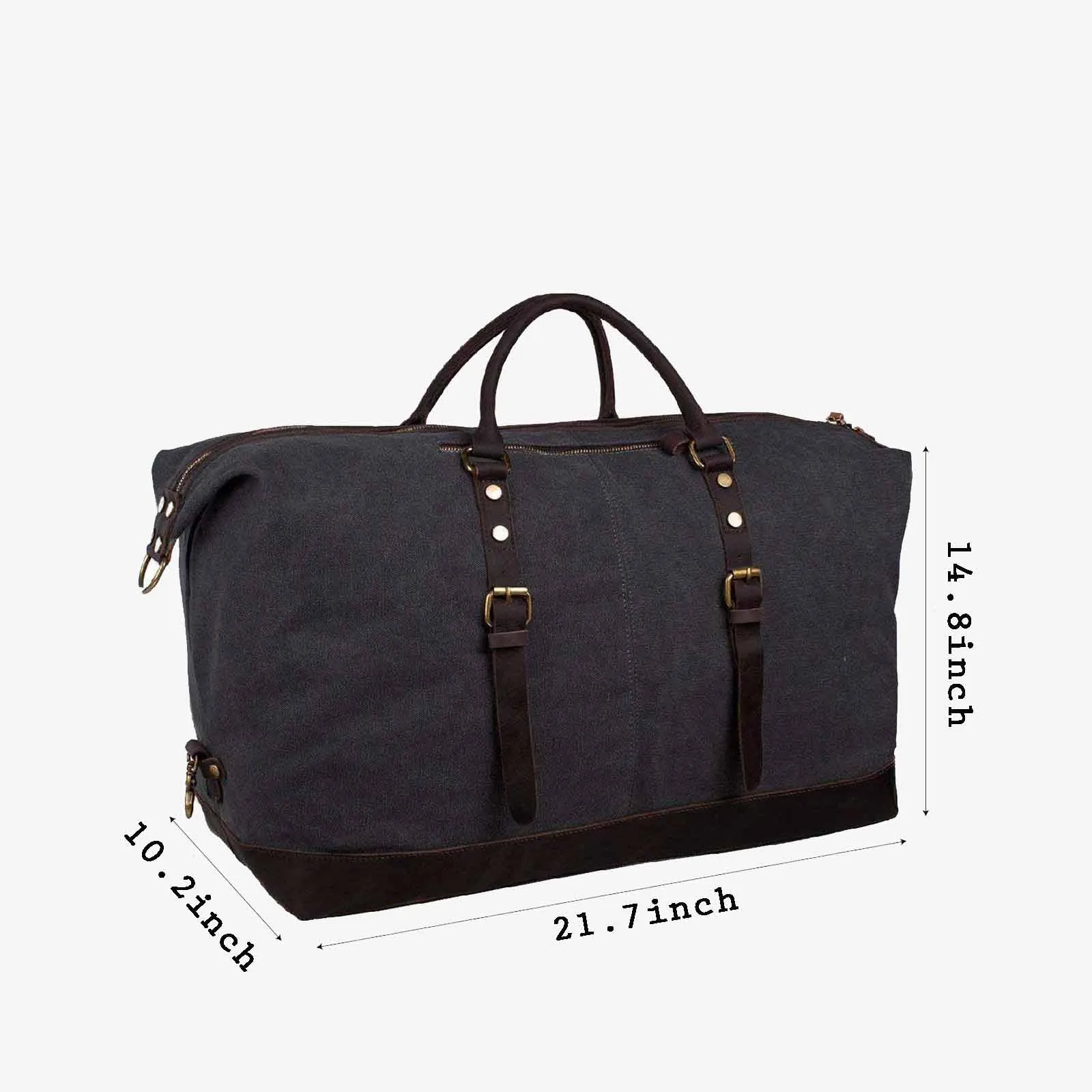 60L Canvas Weekender Duffle Bag