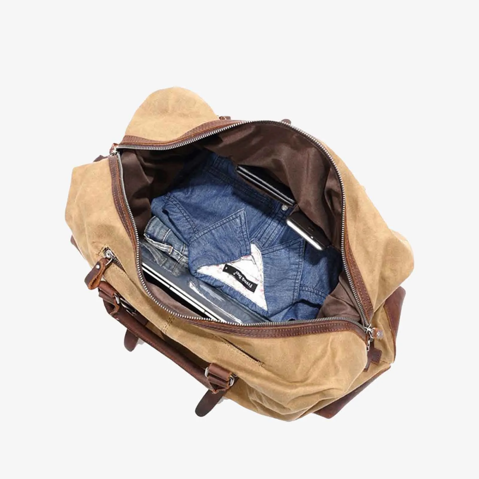 60L Canvas Weekender Duffle Bag