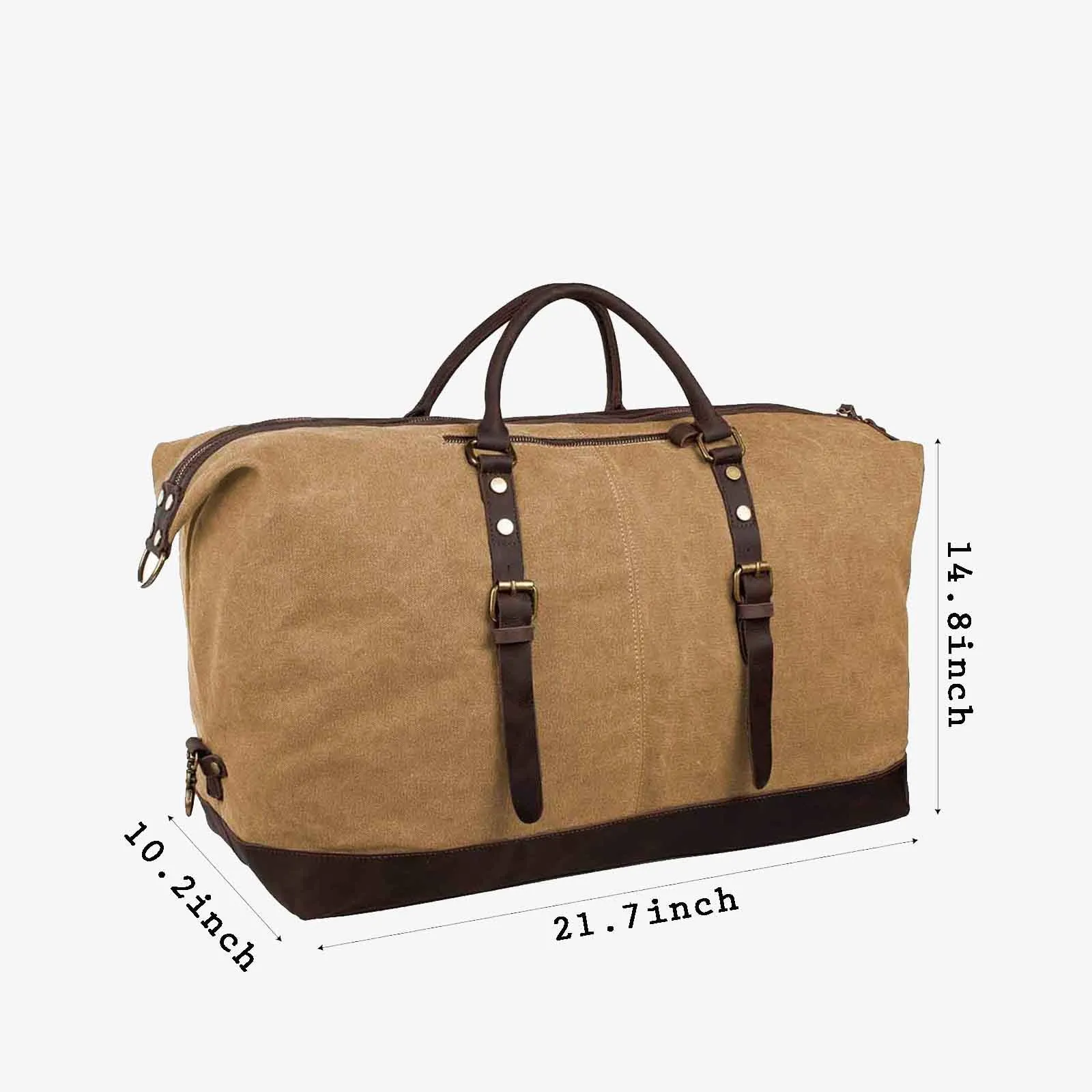 60L Canvas Weekender Duffle Bag