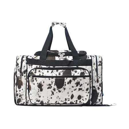 Black Cowhide NGIL Canvas 20" Duffle Bag