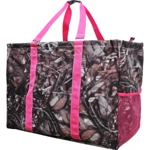 BnB Natural Camo Hot Pink NGIL Mega Shopping Utility Tote Bag