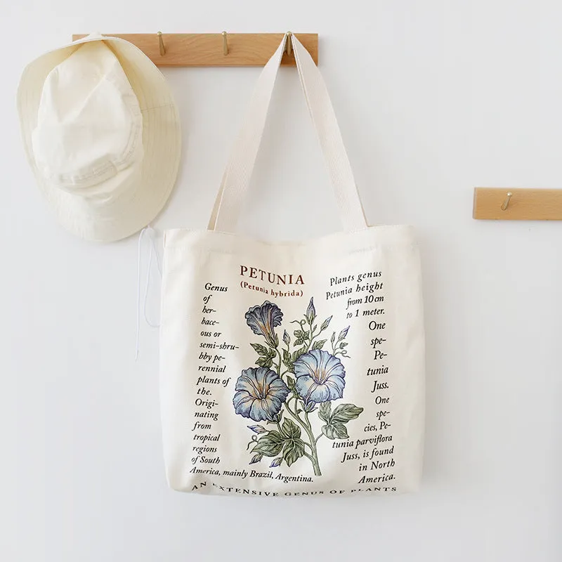 Botanical Flowers Tote Bag