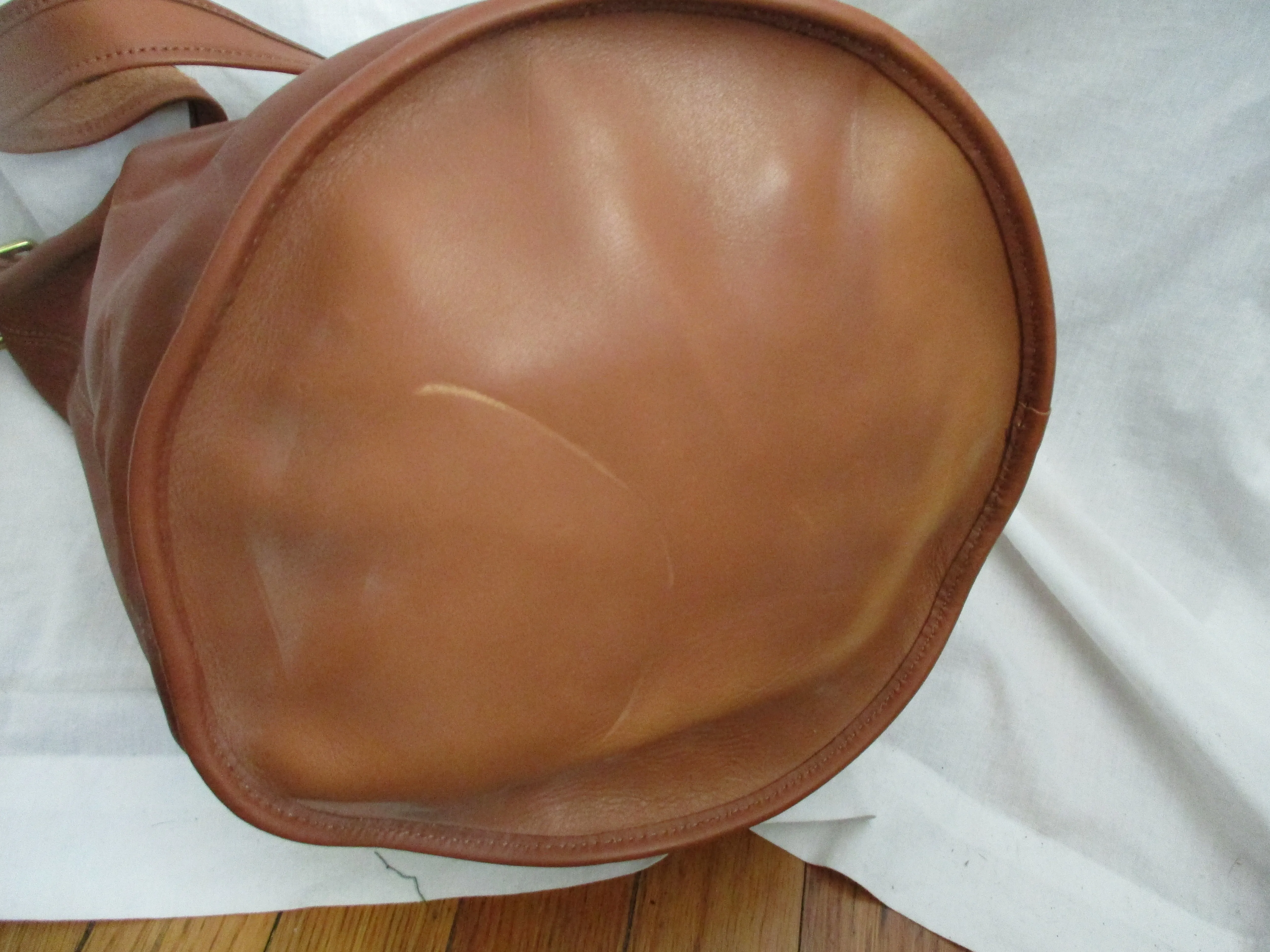 COACH 17998 Soft Leather Hobo Bucket Duffle Shoulder Bag Tote Shopper Purse BROWN