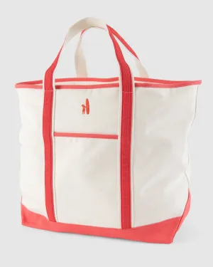 Color Block Canvas Tote Bag