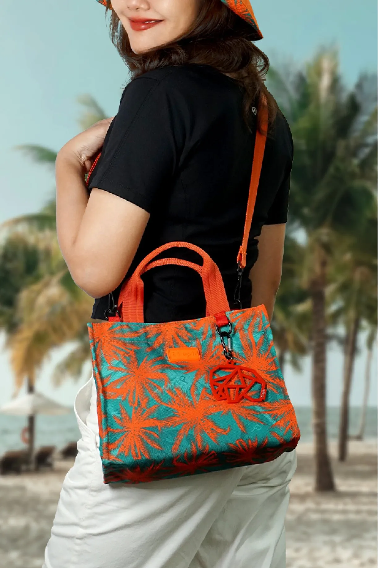 ELEPH NEILA TOTE M MAPRAOW - Turquoise/Orange