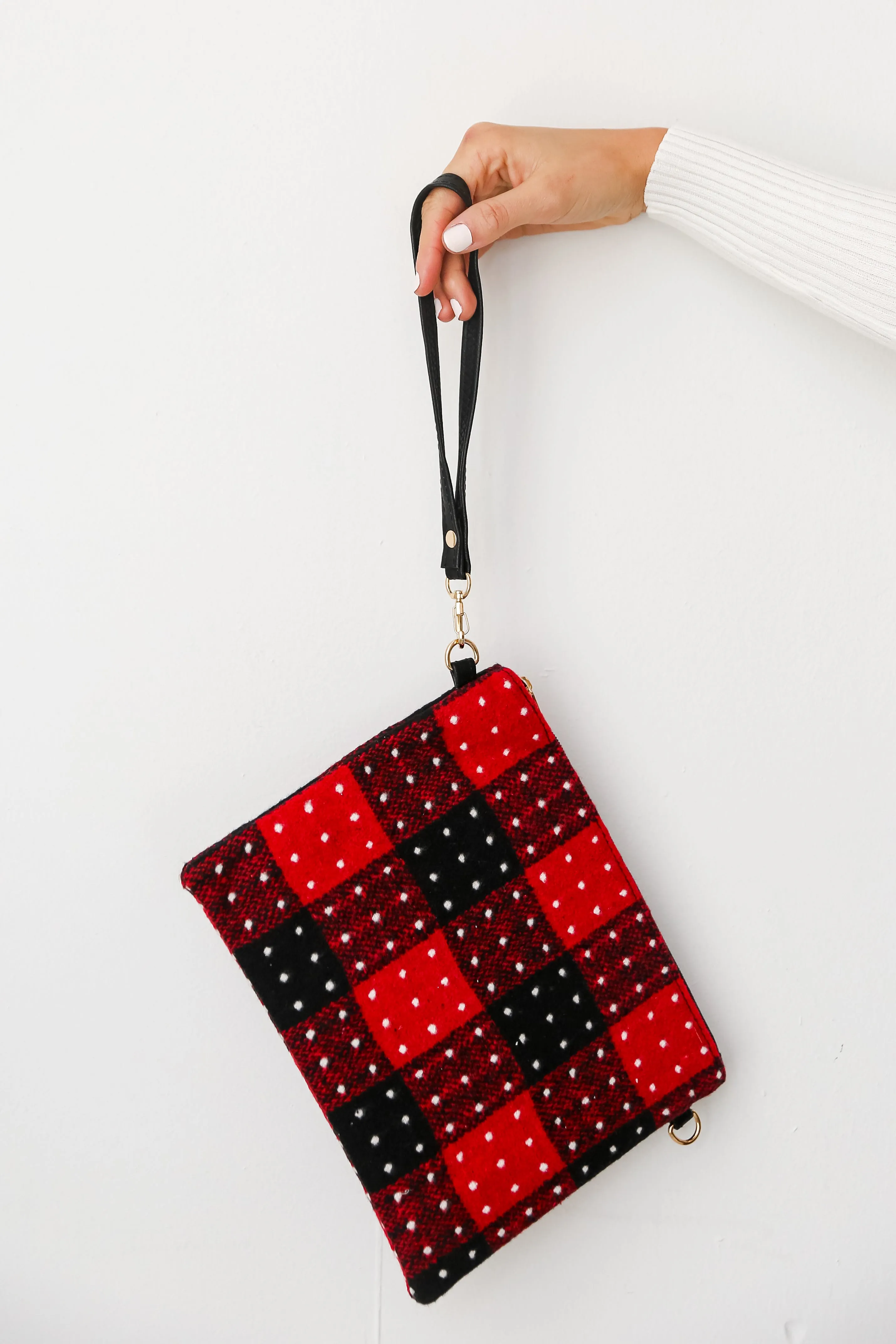 FINAL SALE - All The Feels Red Plaid Crossbody Bag - DOORBUSTER