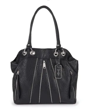 Jessica Simpson Astor V Zip Tote Black or Cognac