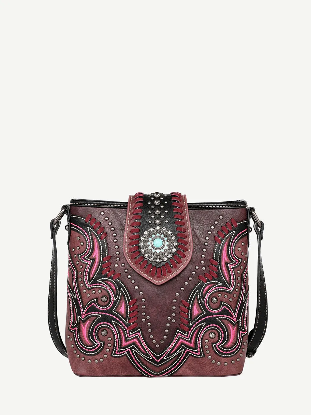 Montana West Laser Cut-out Buckle Concealed Carry Crossbody