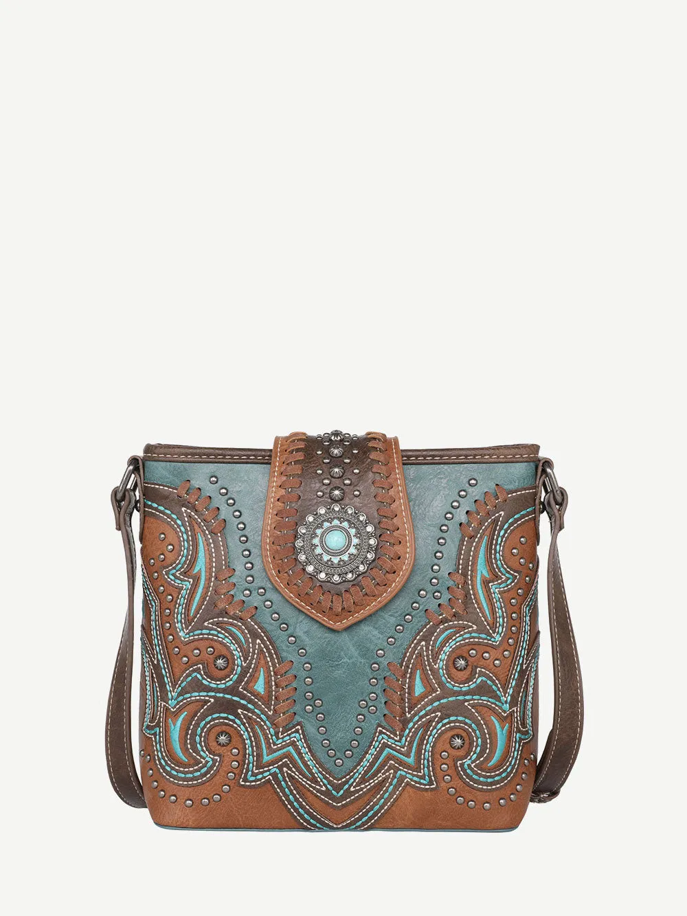 Montana West Laser Cut-out Buckle Concealed Carry Crossbody