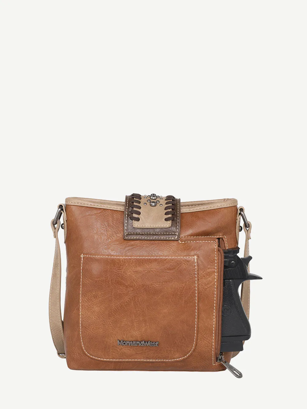 Montana West Laser Cut-out Buckle Concealed Carry Crossbody