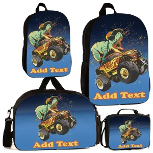 Personalized Full Color Backpacks / Lunch Bag / Duffel Bag - Dino Crush