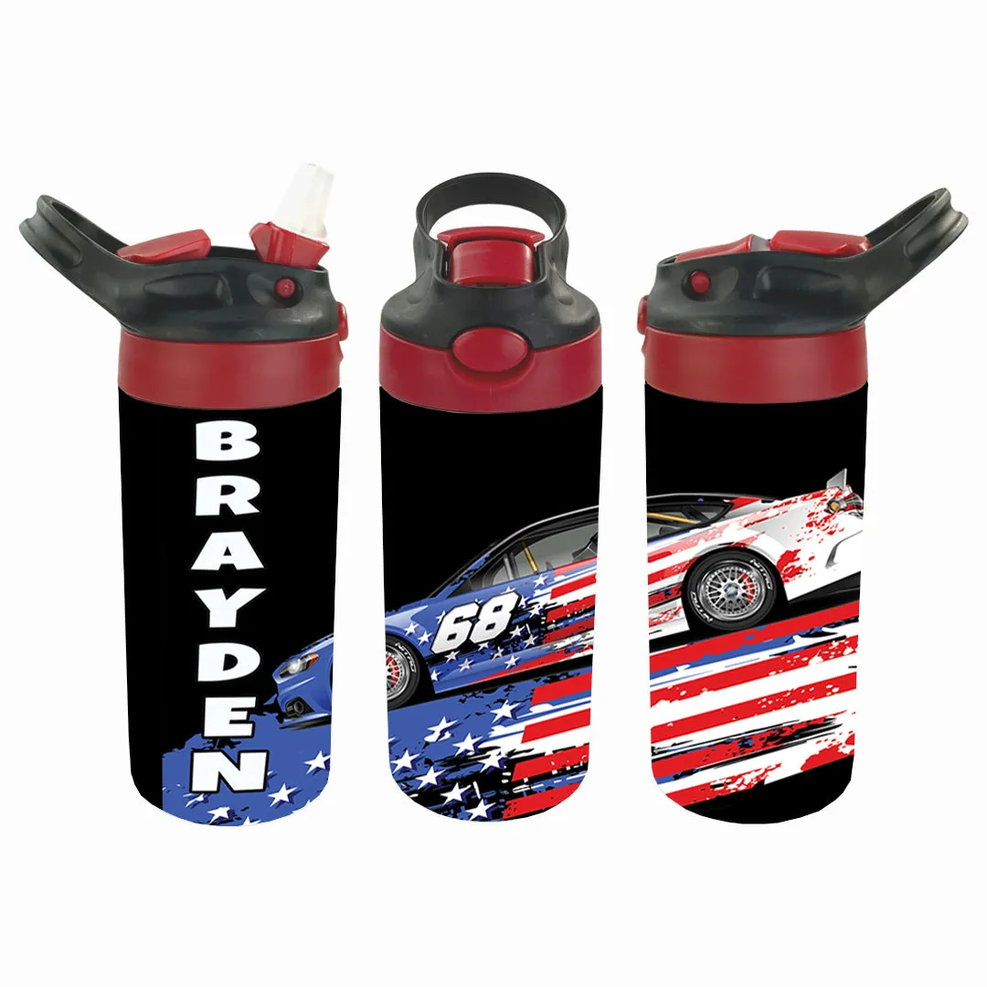 Personalized Full Color Backpacks, Lunch Bag, Duffel Bag, or Water Bottle - Americana Racing