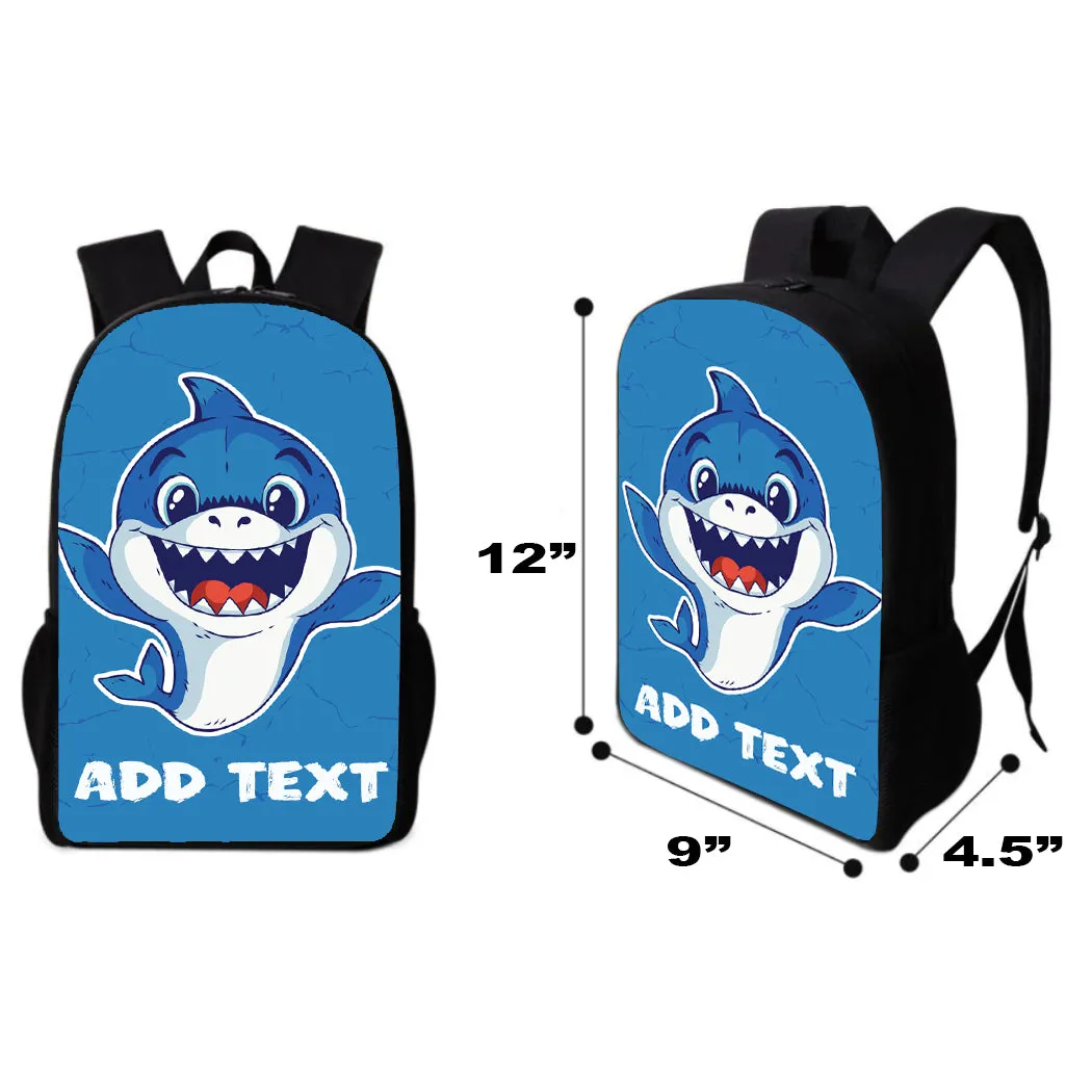 Personalized Full Color Backpacks / Lunch Bag / Duffel Bag - Shark Baby