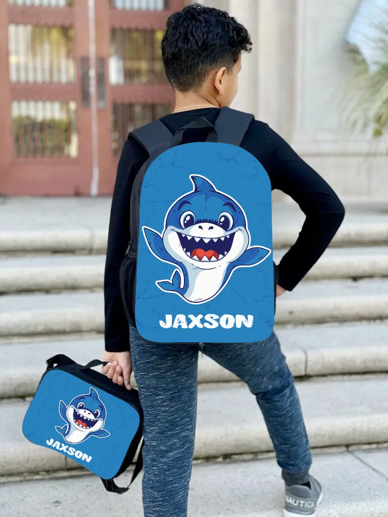 Personalized Full Color Backpacks / Lunch Bag / Duffel Bag - Shark Baby