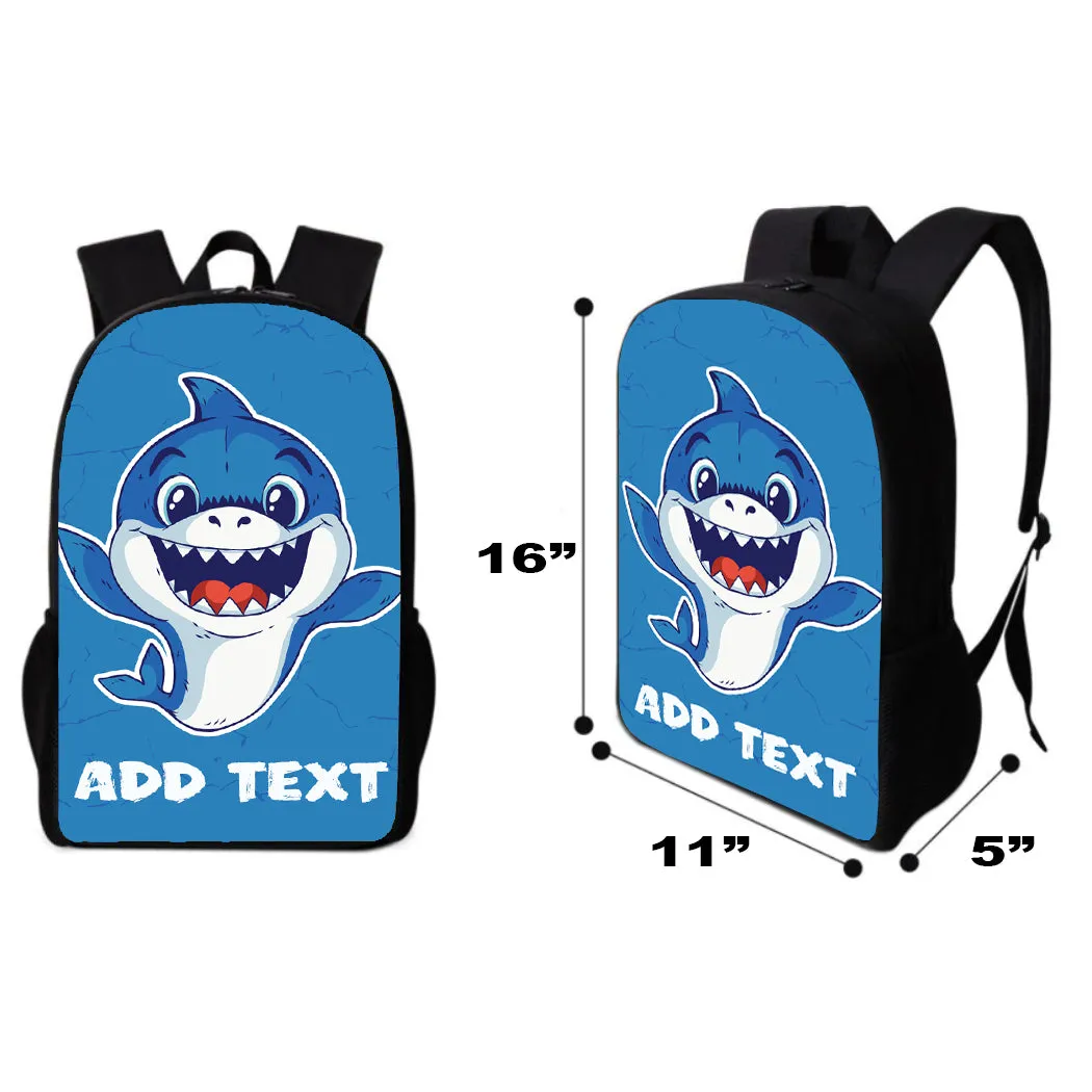 Personalized Full Color Backpacks / Lunch Bag / Duffel Bag - Shark Baby