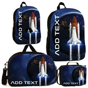 Personalized Full Color Backpacks / Lunch Bag / Duffel Bag - Space Shuttle