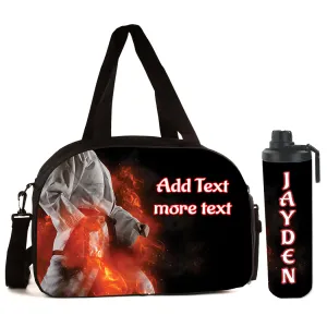 Personalized Full Color Sport Duffel Bag W/ Optional Water Bottle - Martial Arts