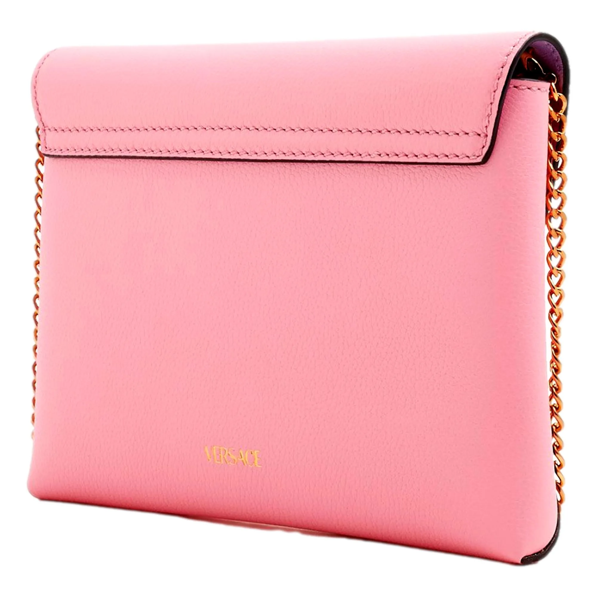 Versace La Medusa Pink Calf Leather Mini Envelope Crossbody Bag