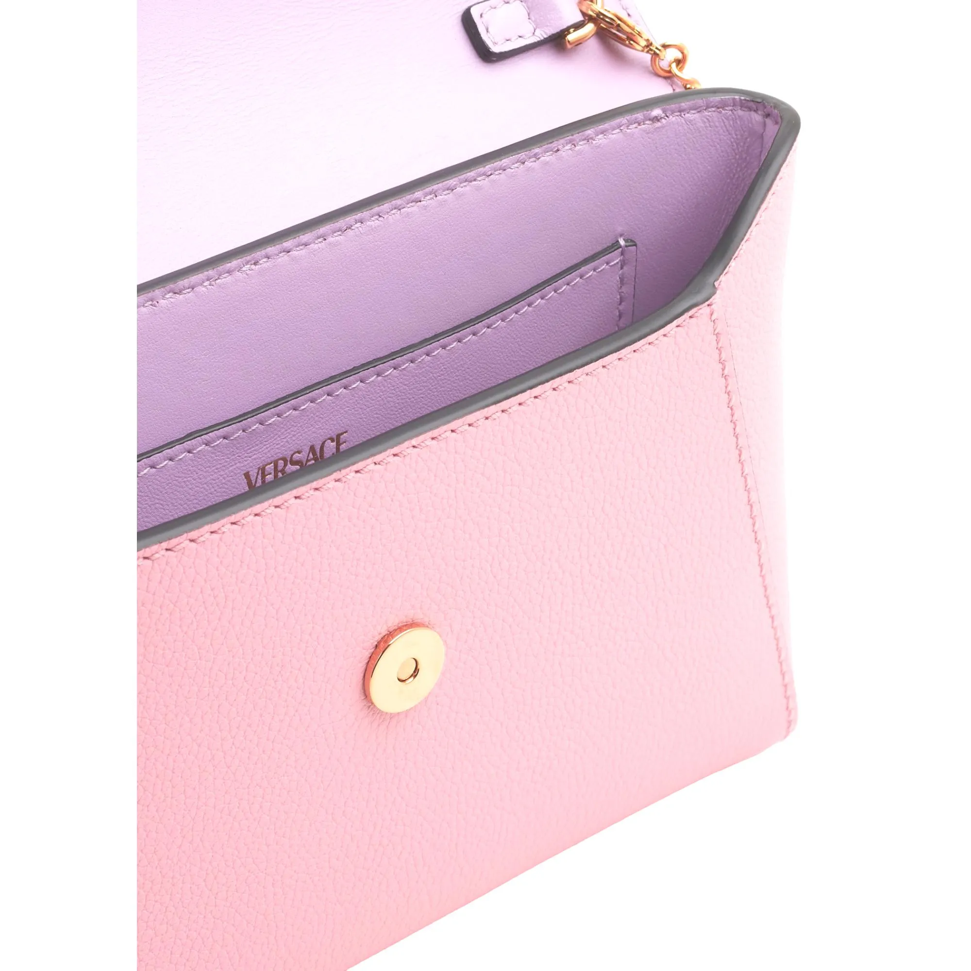 Versace La Medusa Pink Calf Leather Mini Envelope Crossbody Bag